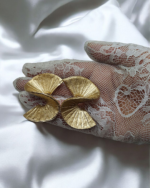 Sunrise Gold Paper Mache Earrings - Image 3