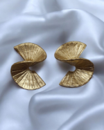 Sunrise Gold Paper Mache Earrings - Image 5