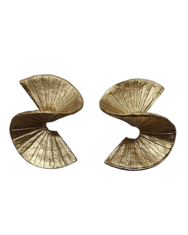 Sunrise Gold Paper Mache Earrings