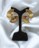 Radiant Sunrise Gold Crystal Earrings - Image 4