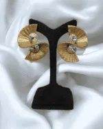 Radiant Sunrise Gold Crystal Earrings - Image 4