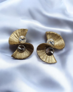 Radiant Sunrise Gold Crystal Earrings - Image 5