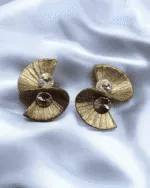 Radiant Sunrise Gold Crystal Earrings - Image 5