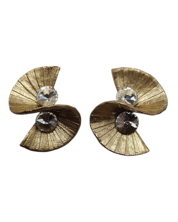 Radiant Sunrise Gold Crystal Earrings