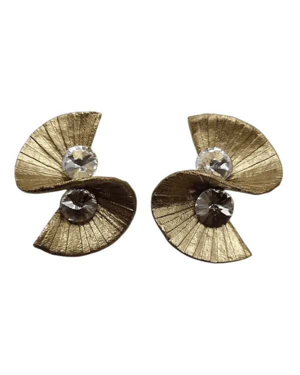 Radiant Sunrise Gold Crystal Earrings