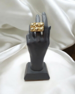 Six Pearls Paper Mache Ring – Adjustable - Image 4