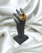 Zamrud — Emerald Green Papier‑Mâché Ring, Gold – Adjustable - Image 6