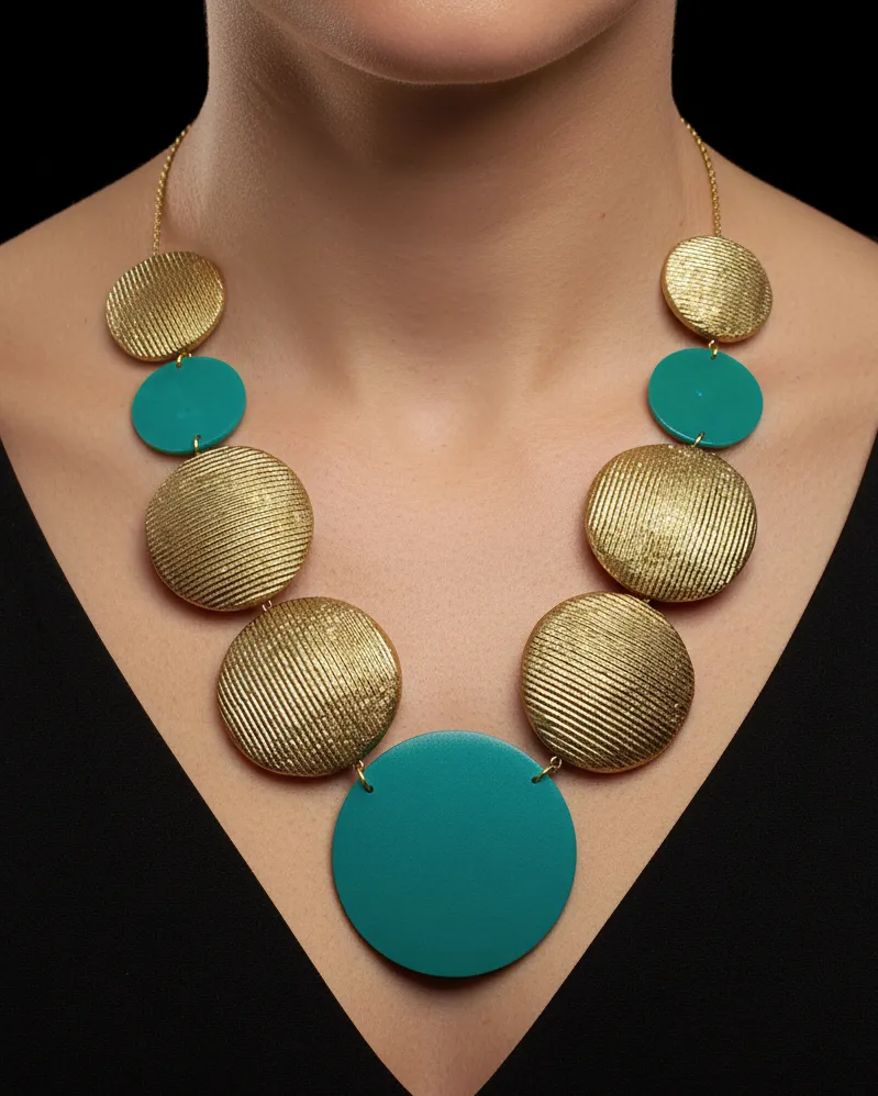 Circle Dance Handmade Paper Mache Earrings - Image 14