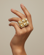 Six Pearls Paper Mache Ring – Adjustable - Image 2