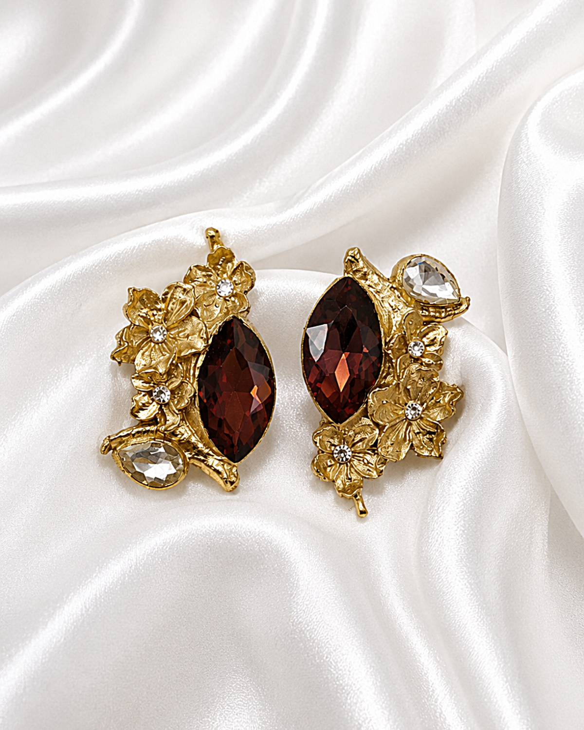 Crystal Garden Paper Mache Earrings - Image 6