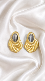Golden Shell – Paper Mache Earrings - Image 13