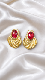 Golden Shell – Paper Mache Earrings - Image 8