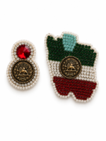 Lion And Sun Jewel Embroidered Earrings - Image 12