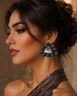 Midnight Prism Earrings - Handmade Papier-Mâché Earrings - Image 6