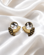 Egyptian Earrings in Golden Elegance - Handmade Papermache Earrings - Image 7