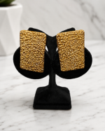 Modern Gold And Black Papier-Mâché Earrings (Big size) - Image 7