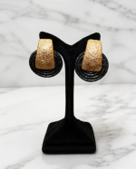 Modern Gold And Black Orbit Papier-Mâché Earrings - Image 8