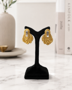 Golden Shell – Paper Mache Earrings - Image 11