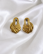Golden Shell – Paper Mache Earrings - Image 9