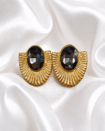 Handcrafted Sunburst Papier-Mâché Earrings - Image 7