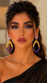 Arghavan Jewel Earrings – Contemporary Persian Art - Image 4