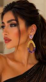 Arghavan Jewel Earrings – Contemporary Persian Art - Image 2