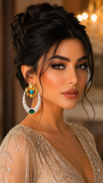 Turquoise Embrace – Handmade Wood And Paper Mache Earrings - Image 5