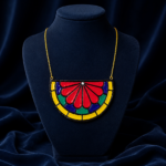 Rangin Gereh — Handmade Paper Mache Necklace - Image 3