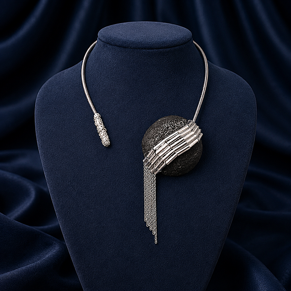 Fluid Sculpture – A Sculptural Necklace in Motion - Image 3