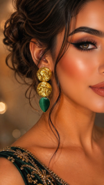 Golden Tide – Handmade Papier-Mâché Statement Earrings - Image 5