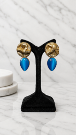 Golden Tide – Handmade Papier-Mâché Statement Earrings - Image 13