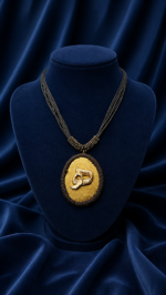 Hich Mixed Media Handmade Statement Necklace - Image 4