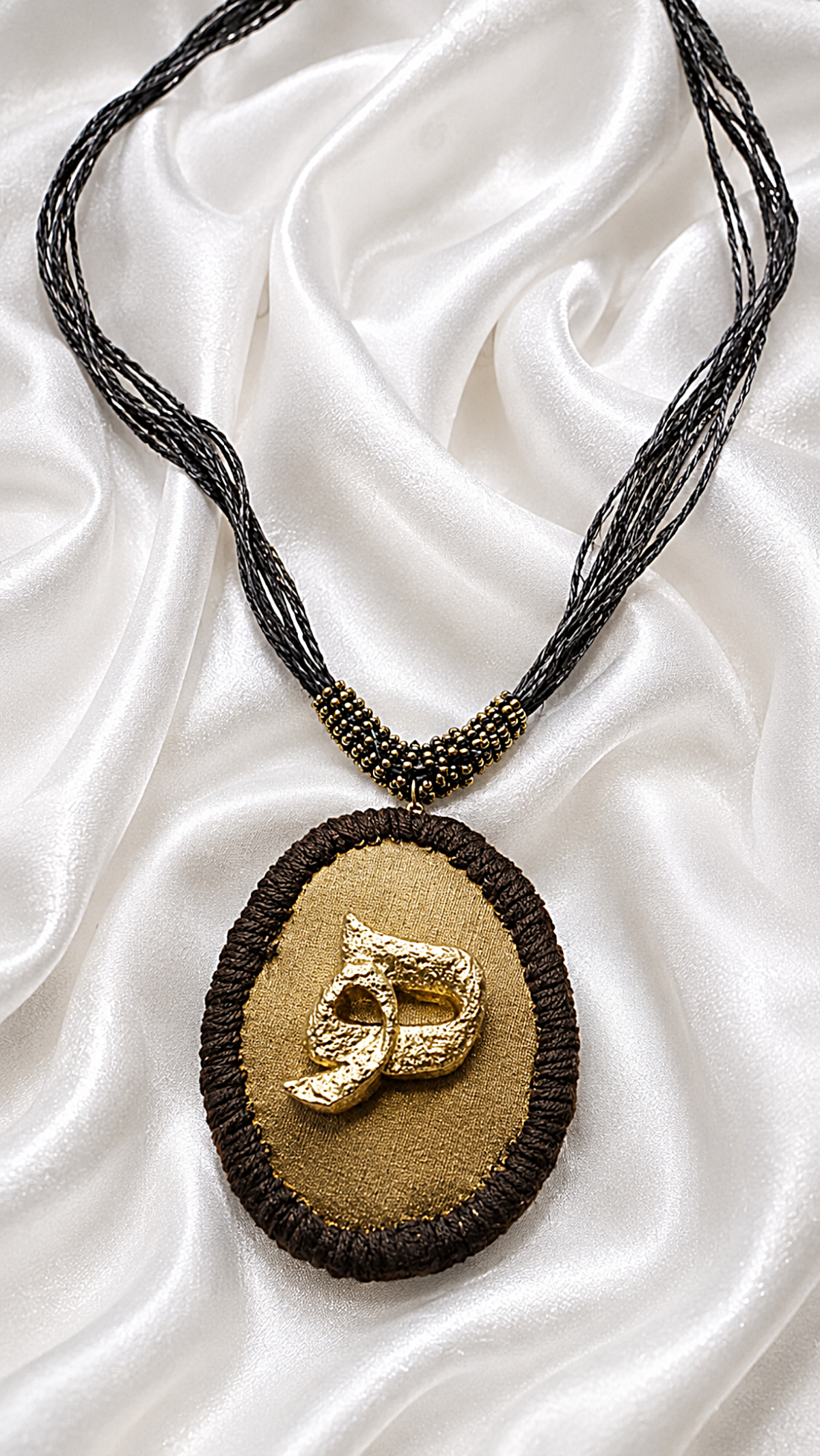 Hich Mixed Media Handmade Statement Necklace - Image 3