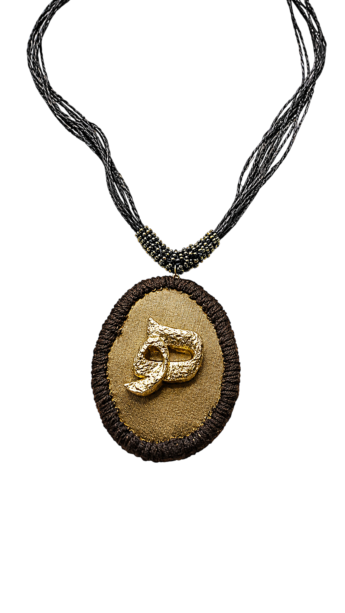 Hich Mixed Media Handmade Statement Necklace - Image 1