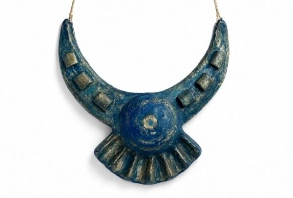 The Sun Necklace, handmade, paper mache, wearable jewelry