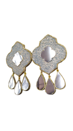 Ayin Persian – Inspired Handmade Wood & Mirror Earrings