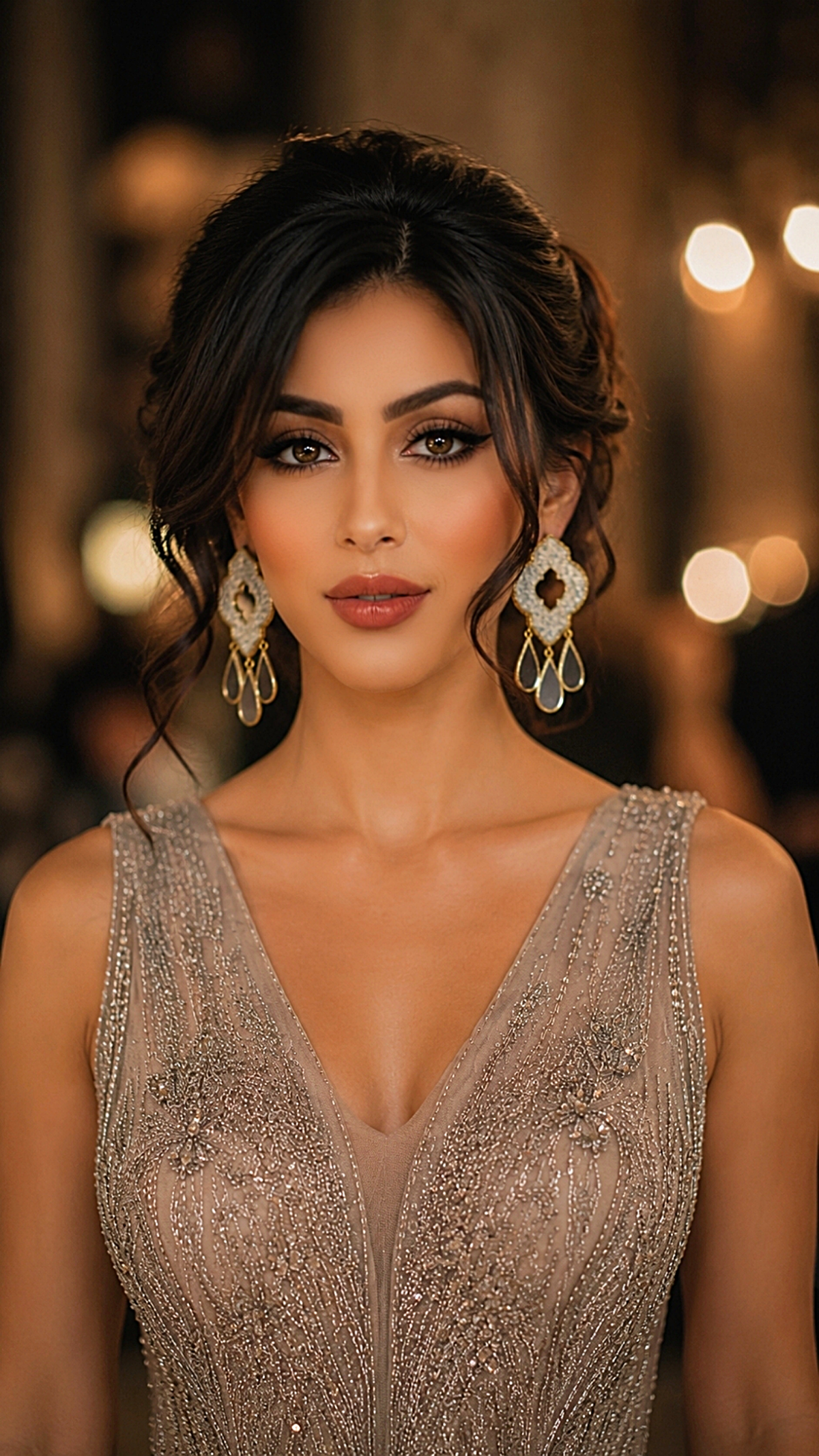 Ayin Persian – Inspired Handmade Wood & Mirror Earrings - Image 4