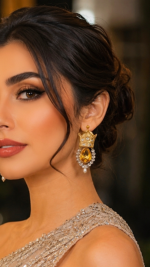 Royal Crown Earrings – Lightweight Persian Art - Image 3