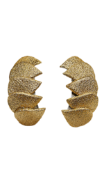 Afsoon – Textured Gold Paper Mache Earrings