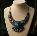 The Sun Necklace, handmade, paper mache, wearable jewelry - Image 3