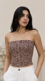 YAZD – Handwoven Persian Silk Termeh Crop Top - Image 4