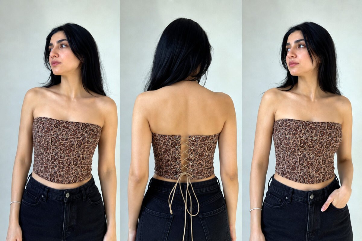 YAZD – Handwoven Persian Silk Termeh Crop Top - Image 6