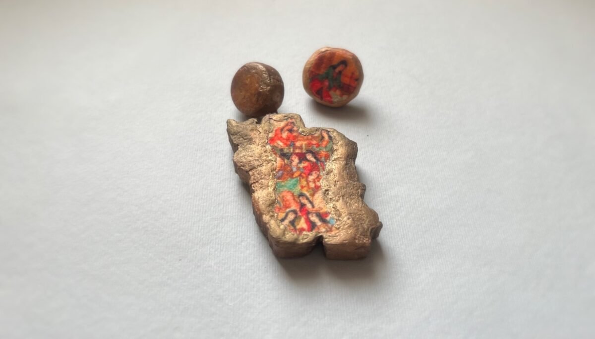 Iran Map Earrings Ancient Heritage and Artistry - Image 1