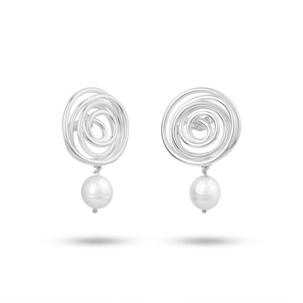 Sterling silver twist earring